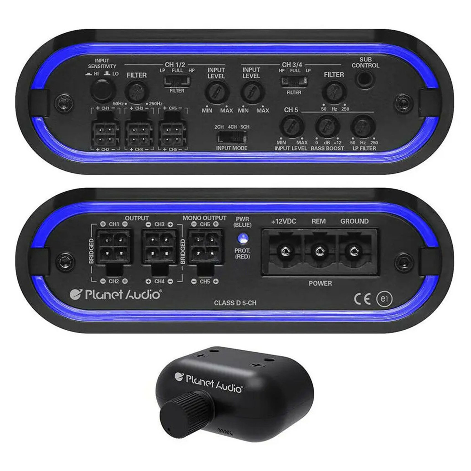 Planet Audio MB22005D Mini Bang Series 2200 Вт 5-канальный автомобильный усилитель Комплект усилителей