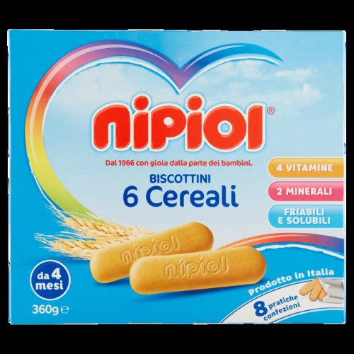 Nipiol – Biscotto 6 Cereali 360g Nipiol
