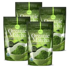 Organic Matcha Green Tea Powder for Latte Unsweetened Culinary Grade 4 Pack