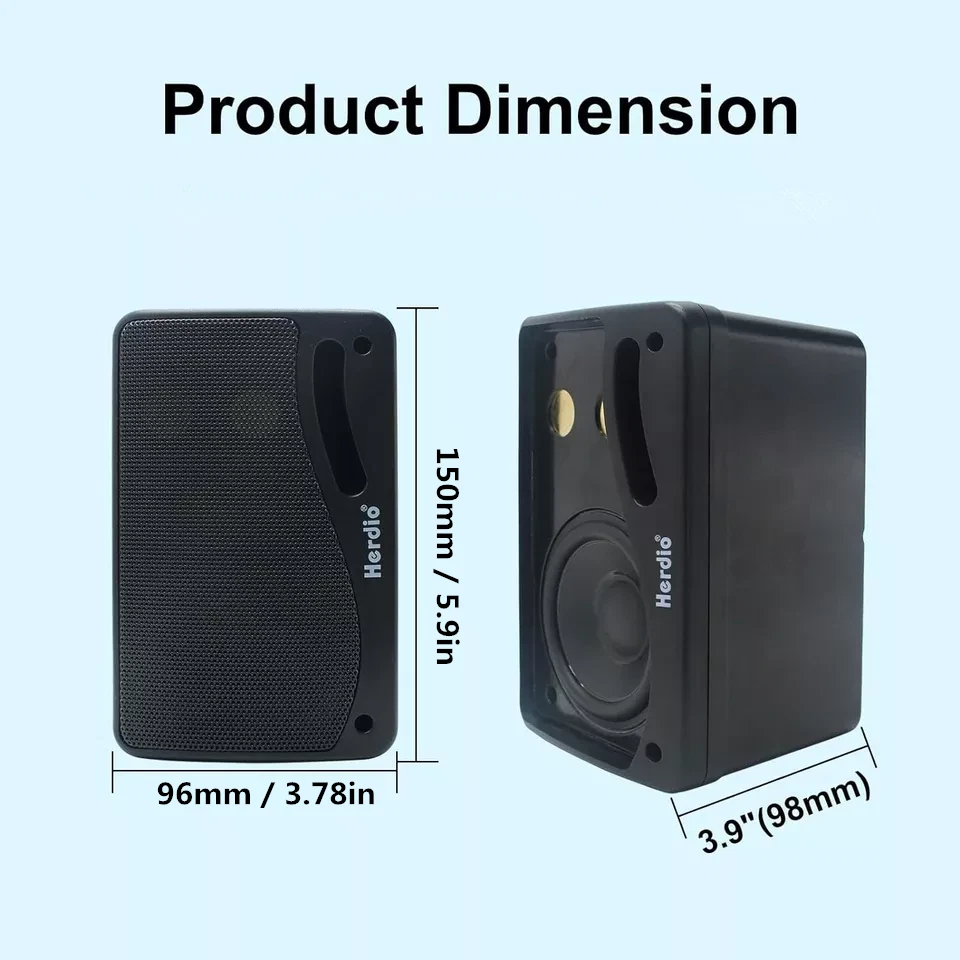 Herdio 3,5" Passive Outdoor Wasserdichte Marine Lautsprecher 3-Wege Wandmontage - Bild 3 von 4