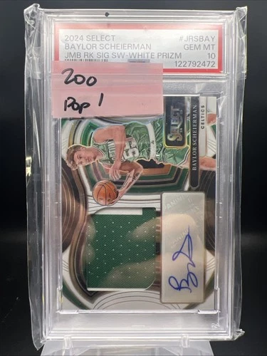 BAYLOR SCHEIERMAN 2024-25 SELECT JUMBO RPA ROOKIE WHITE RC AUTO /49 PSA 10 POP 1