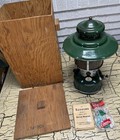 VTG Coleman Model 228E Big Hat Lantern W/ Wood Storage Box USA 07 59 Camping — photo 1