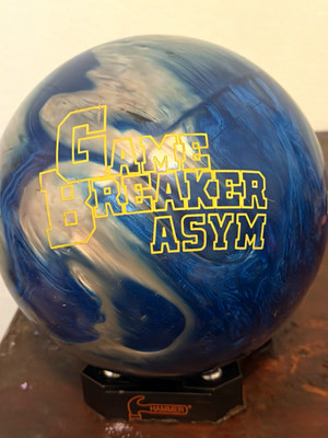 14# Ebonite Game Breaker Asym Blue/White single drill