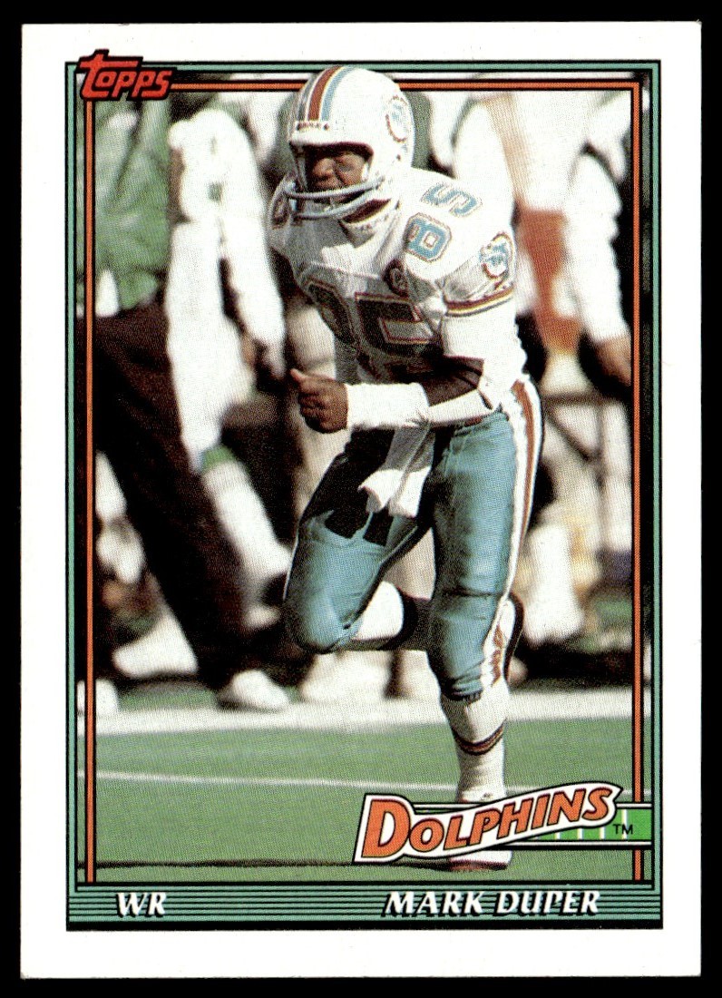 1991 Topps Mark Duper Miami Dolphins #120