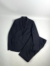 Boggi Milano Two Piece Navy Wool Suit US 40