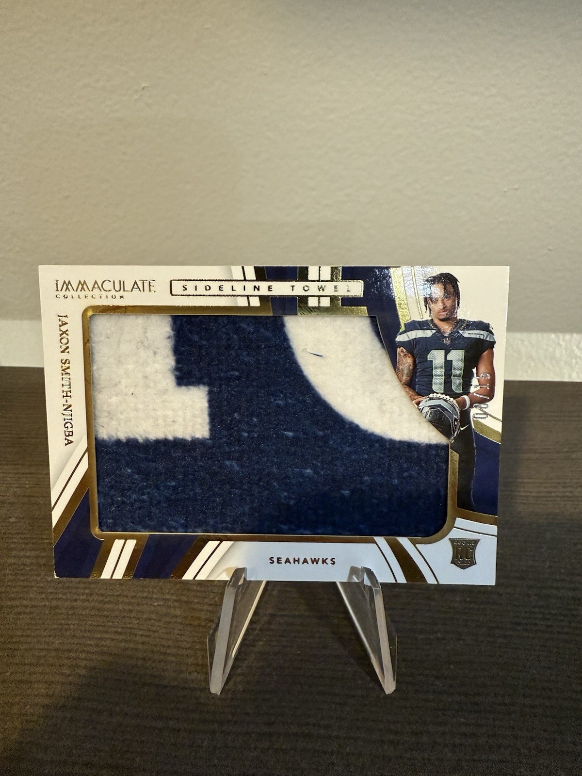 Jaxon Smith-Njigba Panini Immaculate Collection Sideline Towel Relics #STOJSN Base