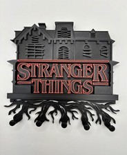 Porta appendi chiavi da parete Logo Stranger Things – stampa 3D In PLA Nero