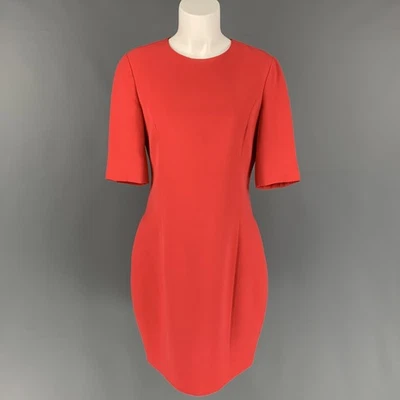 CHRISTIAN DIOR Size US 8 Red Silk / Wool Knee-Length A-line Dress