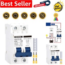 Interruttore Isolatore Solare DC 63A - Interruttore 2 Poli per Gestione Alimentazione Sicura