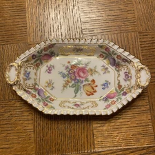 Hammersley Dresden Sprays Trinket or Candy Dish 7 x 4 bone china made in England