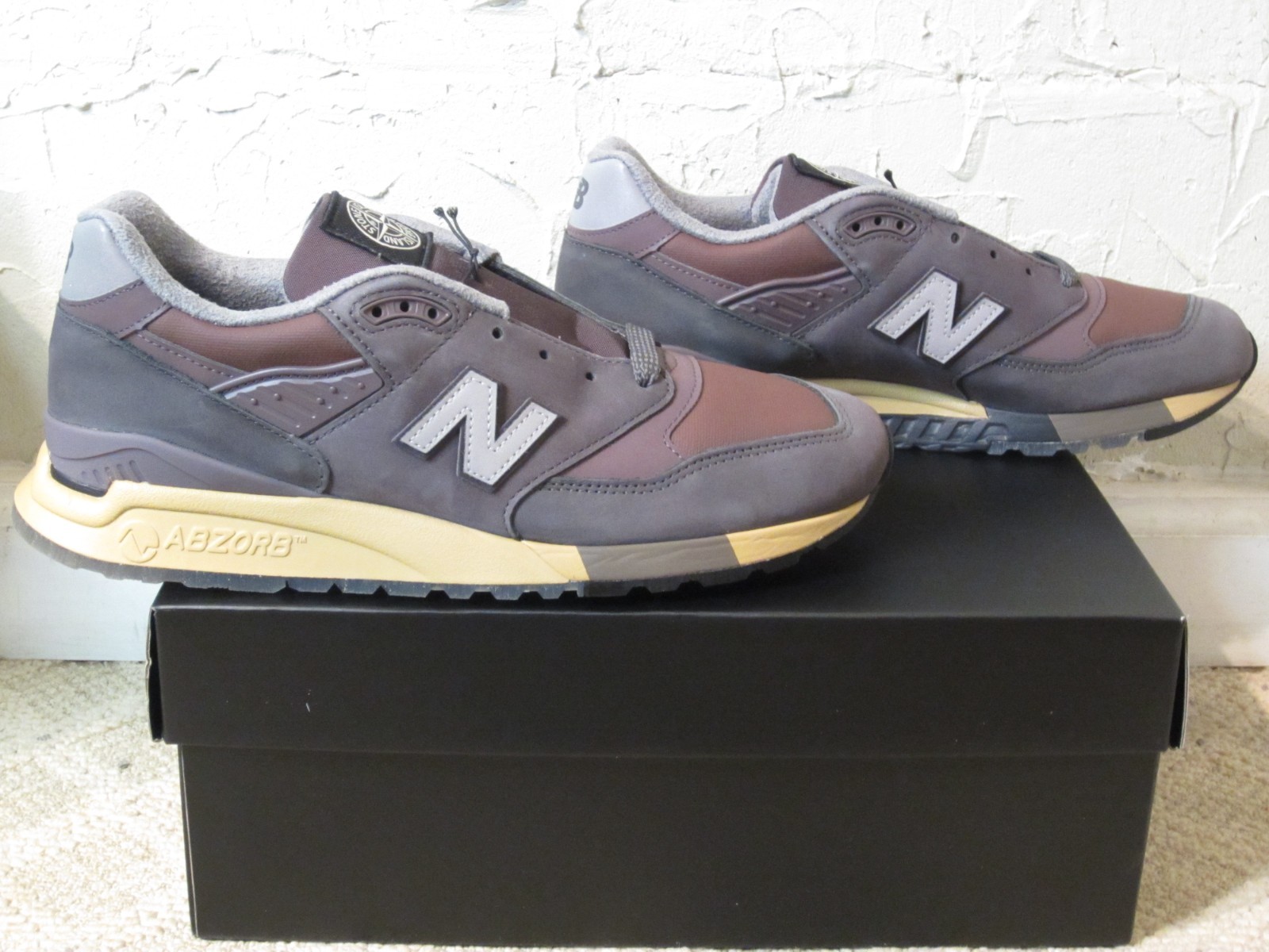 Stone Island x New Balance 998 U998PR Rosa Gommato Mauve Plum Men's Size 10 NEW! thumbnail 12