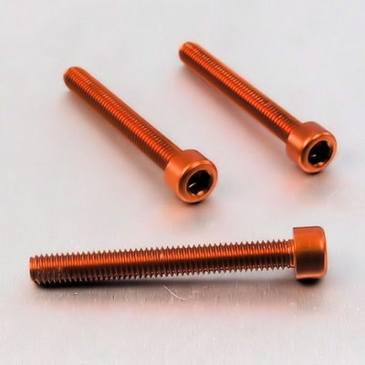 PRO-BOLT Tornillo de aluminio cabeza cilíndrica M6 X (1.00MM) X 50MM NARANJA LPB