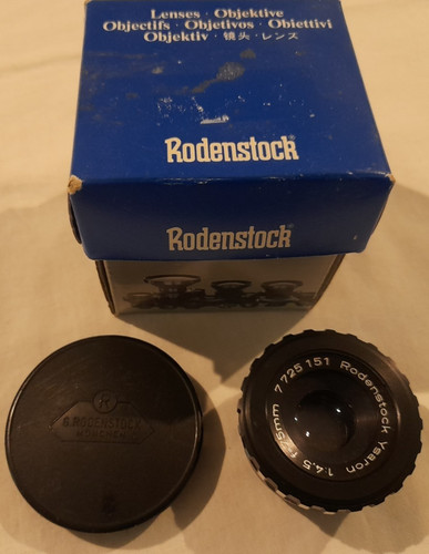 RODENSTOCK ROGONAR YSARON 1:4.5 F=75MM AS NEW BOXED CAP GERMANY ENLARGING LENS