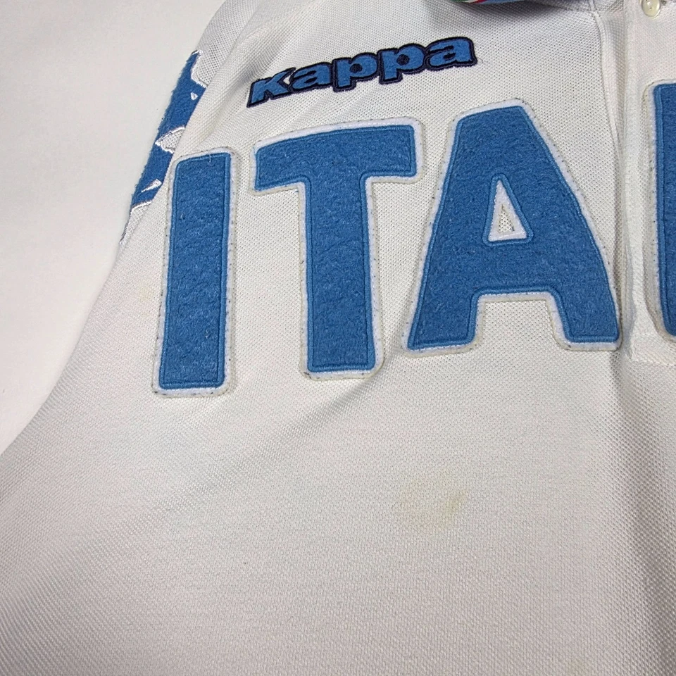 Polo blanco manga larga vintage Robe Di Kappa Italia Italia Italia para hombre 2XL Foto 3 de 4