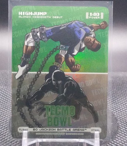 Bo Jackson Battle Arena Tecmo Bowl Logofoil Highjump Alonzo Highsmith Steel SP