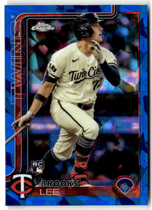 Topps Chrome MLB Baseball 2025 No. 234 Brooks Lee Rookie Sapphire Refractor