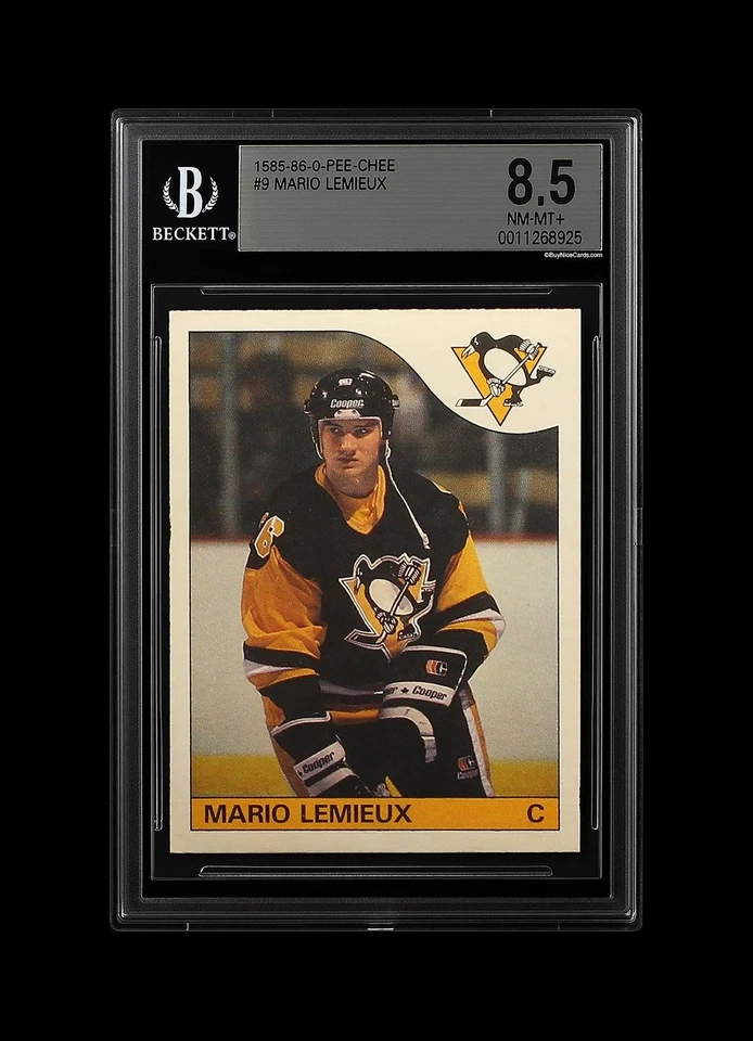 1985-86 Mario Lemieux O-Pee-Chee RC Rookie #9 BGS 8.5 PWCC Top 30% - Image 4 of 4