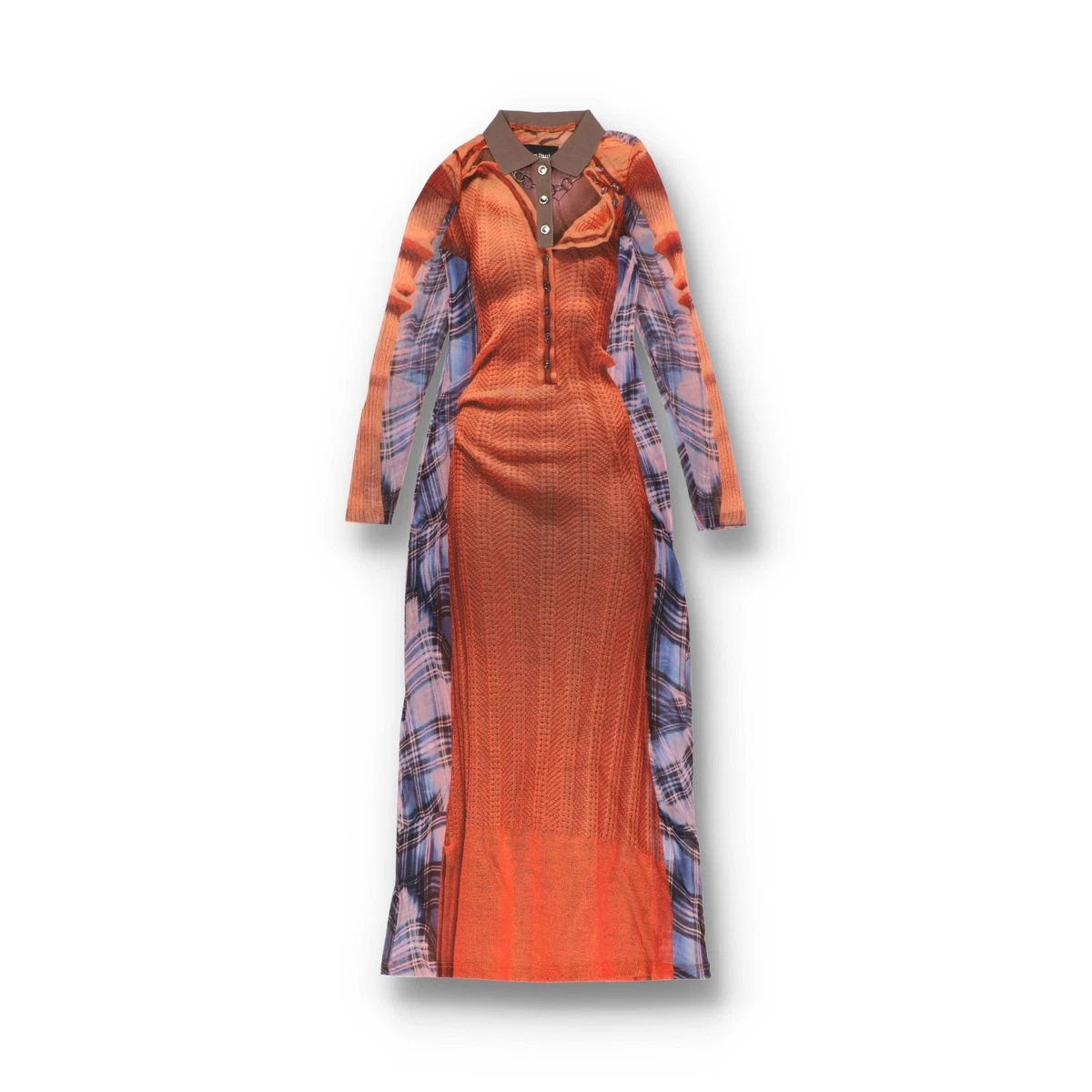 jean paul gaultier beige & orange graphic maxi dress Jean-Paul Women's Dresses for sale Size:36x22x60 a stunning maxi piece Fashion Forms Go Bare look-sabrine-halter-corset-mini-dress-white