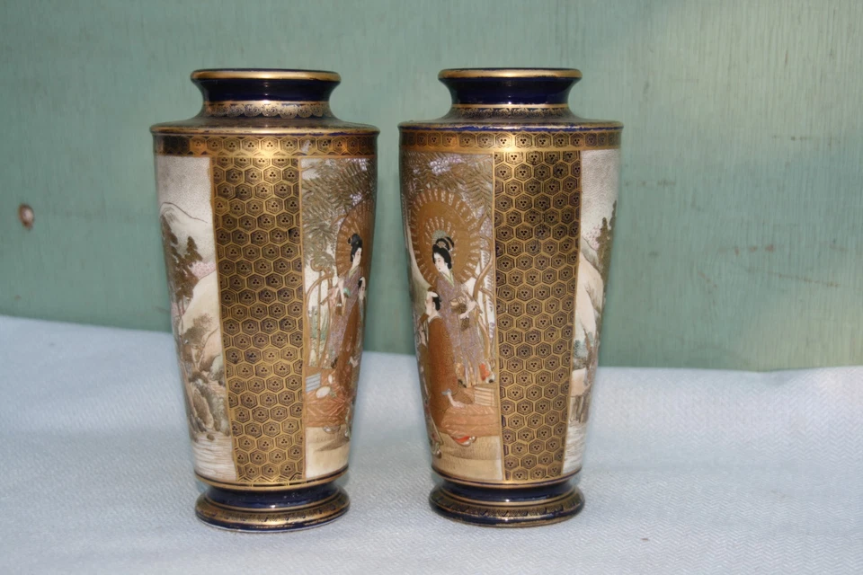 paire de vases satsuma Japon - Photo 4/4
