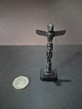 Boma hand carved mini wooden totem pole made in canada