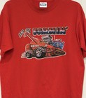 Vintage KEEP ON FARMIN’ Massey Ferguson Combine Hot Rod Tractor Hanes T-Shirt — photo 3