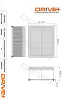Dr!Ve+ DP1110.10.0408 Luftfilter Luftfiltereinsatz FüR Citroen FüR Peugeot