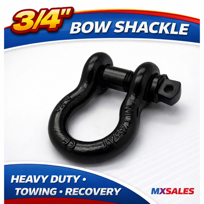 3/4'' Steel Screw Pin Anchor Bow Shackle - WLL 4 3/4 Ton CE