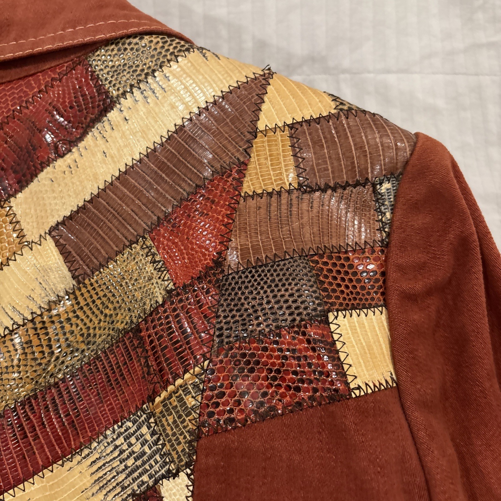 Rare Vintage Patchwork Button Up Shirts- Above Th… - image 15