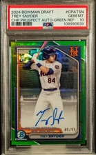 2024 Bowman Draft - Chrome Prospect Autographs Trey Snyder  Green Refractor /99 