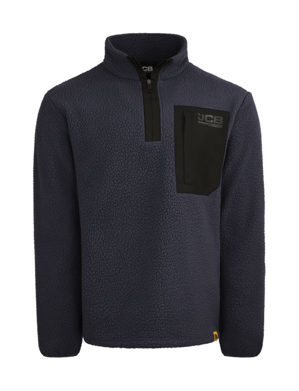 Jcb Workwear Unisex Borg Fleece Navy Blue Size 2XL - Image 3