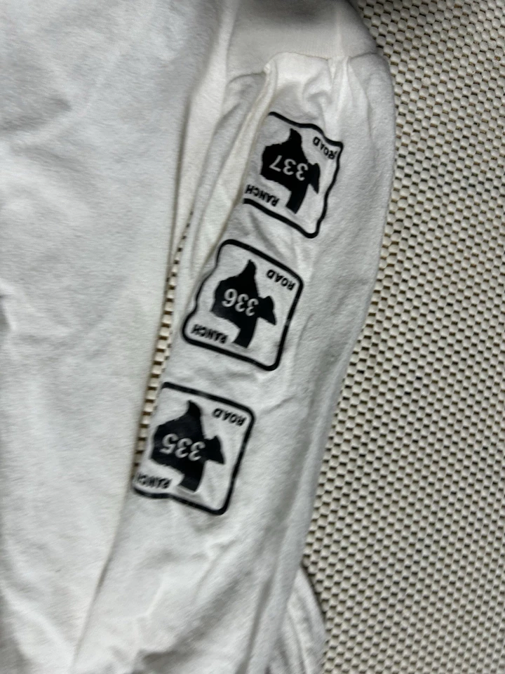 Camisa branca vintage Y2K I did three twisted sister motociclista manga longa tamanho grande - Imagem 4 de 4