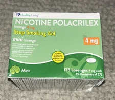 Healthy Living ~ Nicotine Polacrilex ~ Mini Lozenge ~ 4 Mg ~*Mint*~ Sealed