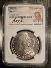 1882-S Morgan Silver Dollar $1 NGC MS65 Signed By Barry Goldwater Jr