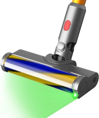 Soft Roller Laser Brush Head for V12 Detect Slim V10 Slim Green Dust Light