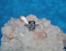 Multi Color Stone Sterling Silver Ring