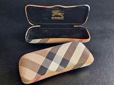 Lot 2 Burberry Eyeglass Sunglass Glasses Hard Clamshell Case Nova Check Plaid