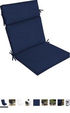 Arden Navy Blue Outdoor Chair Cushion 21x20 New Open Box Water Fade Resistant X1
