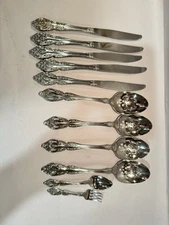 Oneida BRAHMS Stainless Slotted Serving Spoons, Knives Child’s Fork Spoon