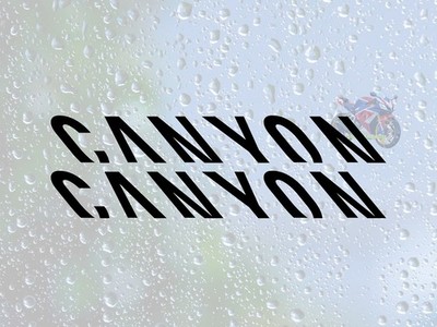 Canyon Bike Aufkleber Vinyl Decal Rahmen Cycle Fahrrad 2 Logos - Größenwahl