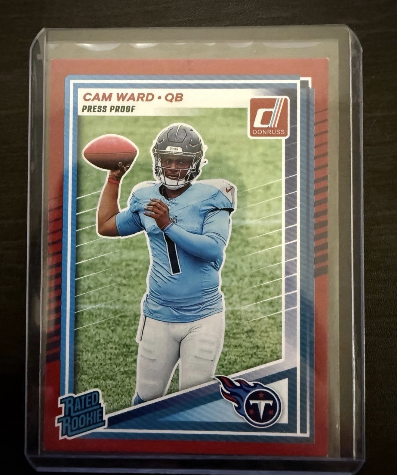 2025 Panini Donruss- Rated Rookie Cam Ward Red Press Proof