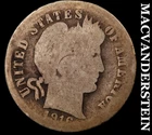 1916-S Silver Barber Dime - Scarce  Better Date  No Reserve  #K1326