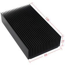 Black Aluminum Heatsink, Aluminium Heat Diffusion Cooling Fin