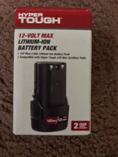 Hyper Tough 12V Max 2.0Ah Lithium-Ion Rechargeable Battery, Model 99335 NIB