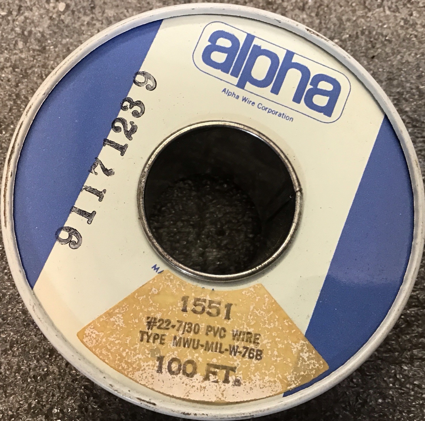 Alpha 1551-1000V 22 Awg 7x30 Hookup Wire Thermo Plastic Insulation 0.66Lbs