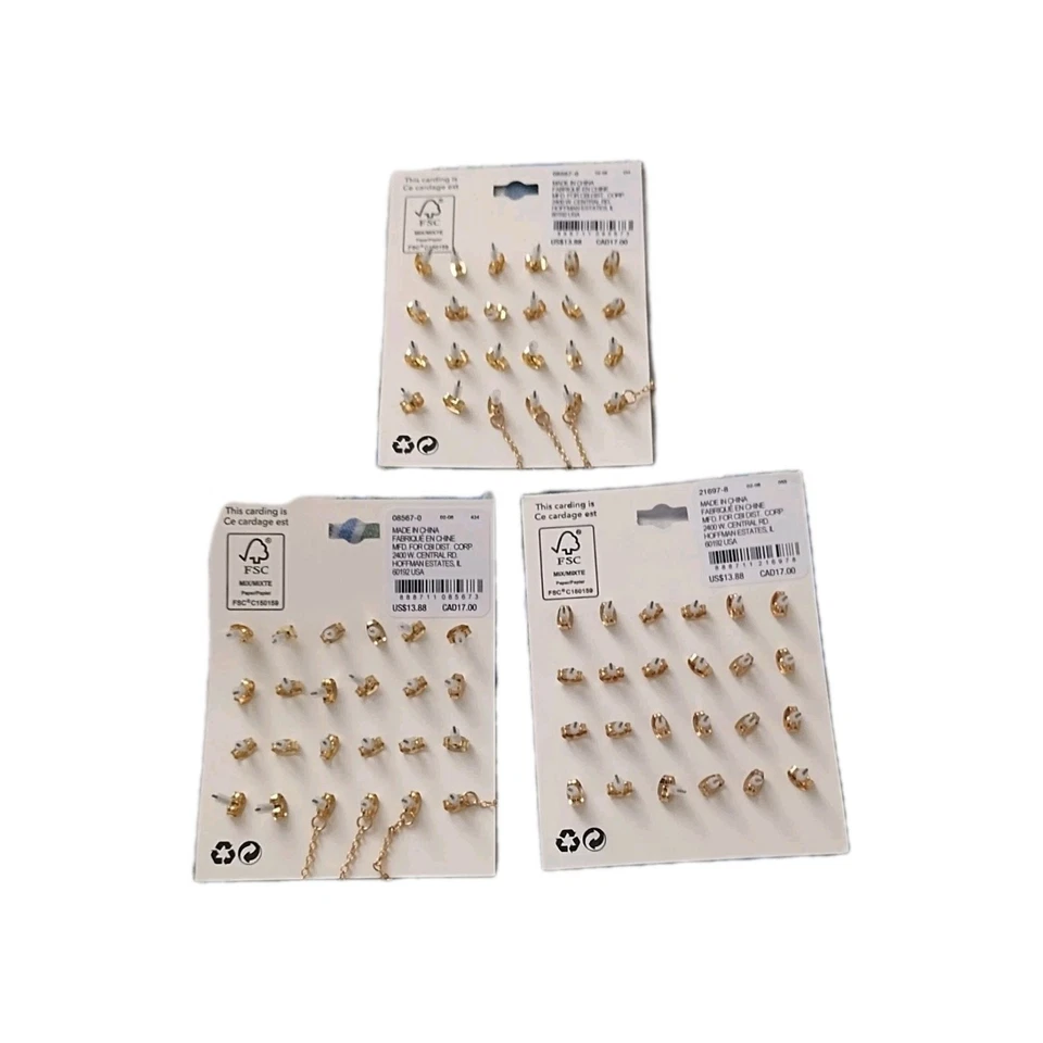 Lot (36 pairs) NEW Claire's Pierced Earrings (D) sensitive solutions - Image 2 of 4