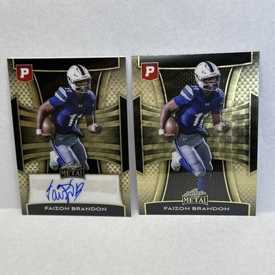 (2) 2025 Leaf Pristine Faizon Brandon Super Gold Prismatic Auto & Proof Card 1/1
