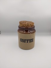 Pearsons' Stoneware Storage Jar, Coffee, With Cork Lid. Plain Lettering.