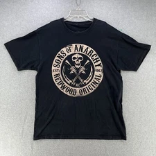 Sons Of Anarchy Mens T Shirt Large L Graphic Camisa Cotton Short Sleeve Bikers
