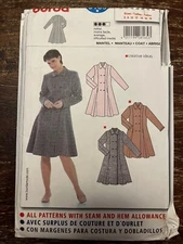 Burda 8165 UNCUT Sewing Pattern, Misses' Coat, Size 6-18
