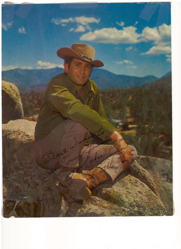 VTG & Rare Photo Michael Landon As Little John in Bonanza TV Series SIGNED 1960s